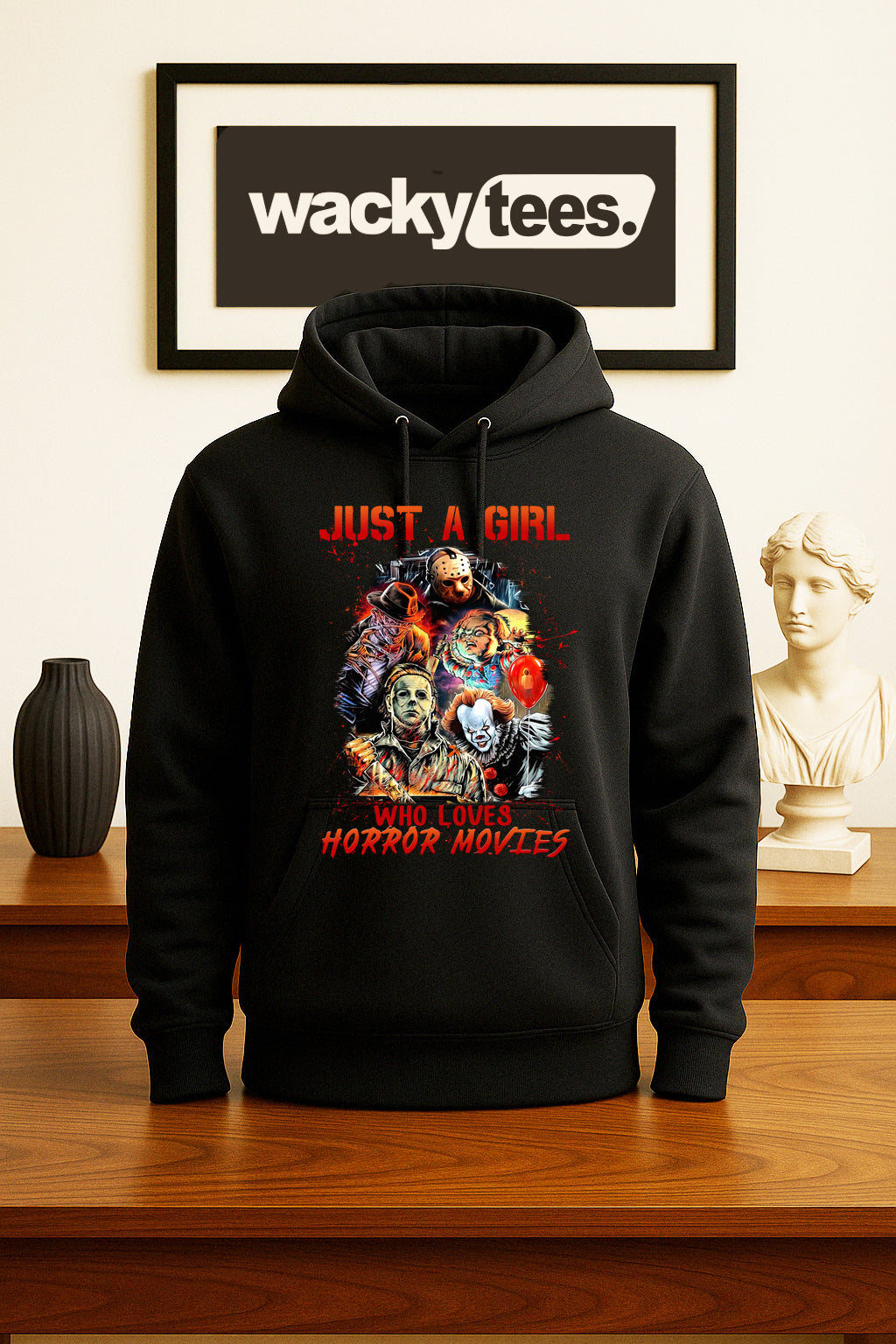 Just a Girl Who Loves Horror Movies 2 Horror Terror Halloween Graphic Tee Shirt - Blackthorn 31