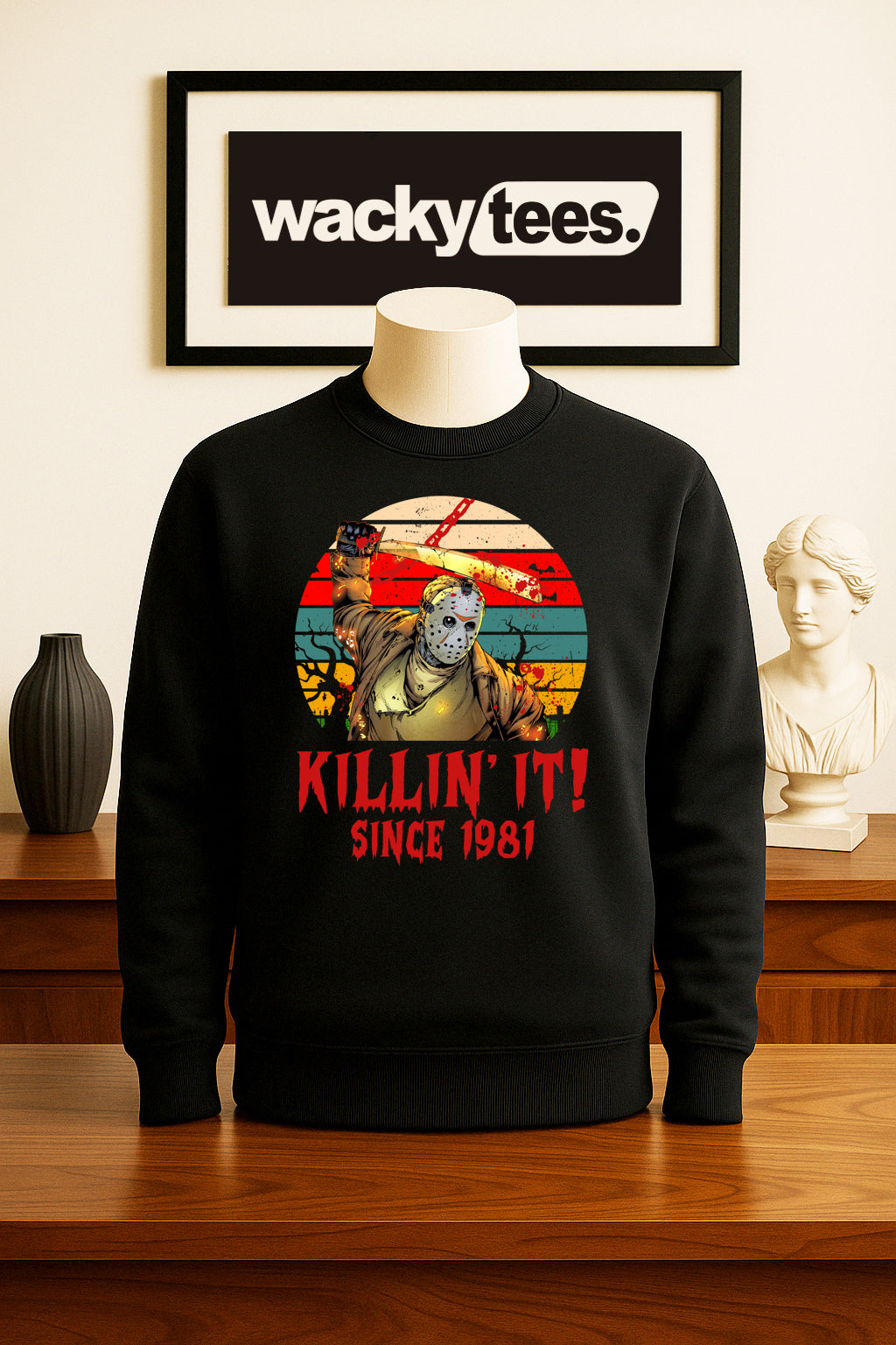 Killin It Since 81 Jason Voorhess Friday The 13th Horror Terror Halloween Graphic Tee Shirt - Blackthorn 31