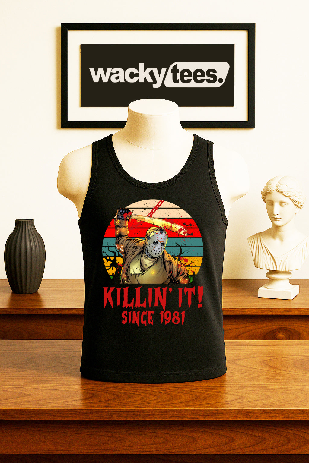 Killin It Since 81 Jason Voorhess Friday The 13th Horror Terror Halloween Graphic Tee Shirt - Blackthorn 31