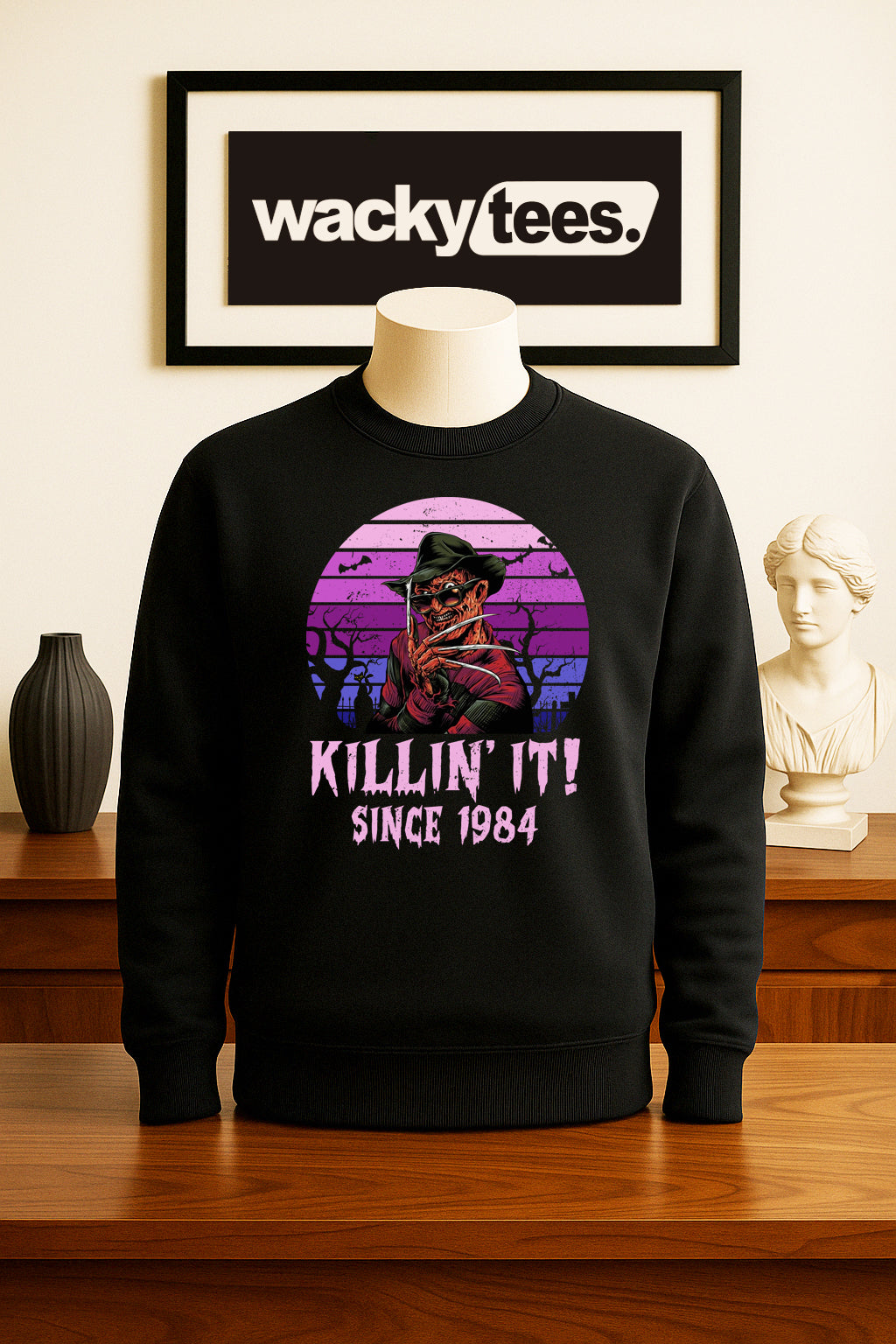 Killin It Since 84 Freddy Krueger Nightmare on Elm St Horror Terror Halloween Graphic Tee Shirt - Blackthorn 31