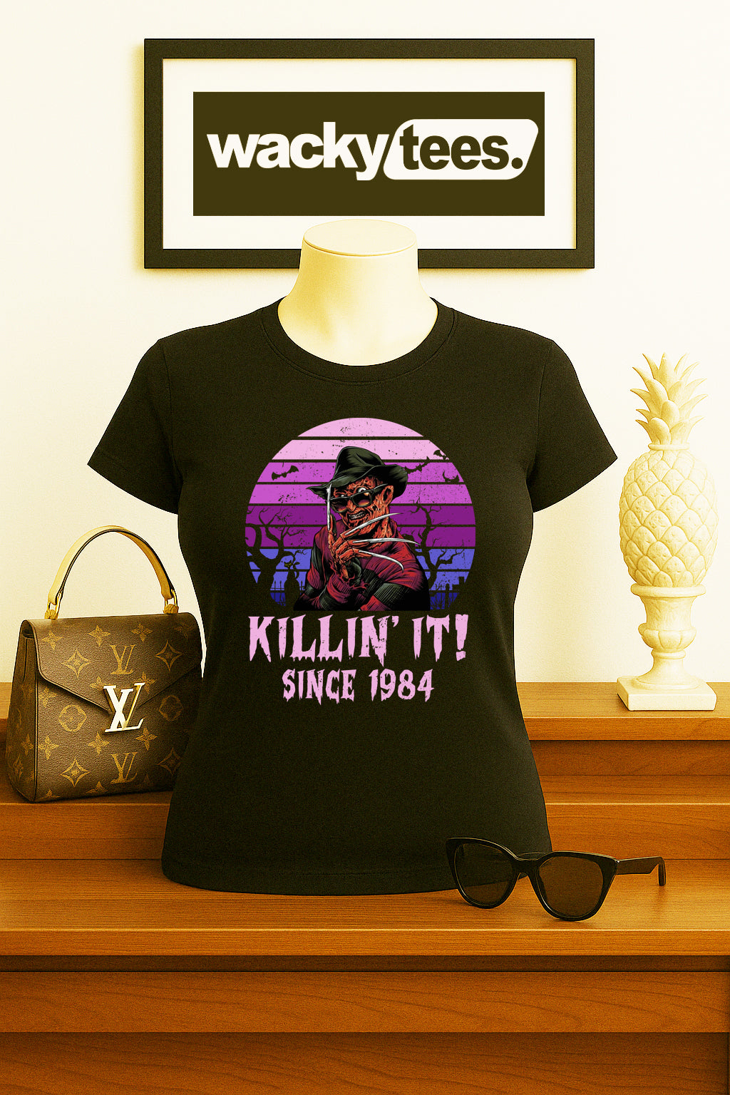 Killin It Since 84 Freddy Krueger Nightmare on Elm St Horror Terror Halloween Graphic Tee Shirt - Blackthorn 31