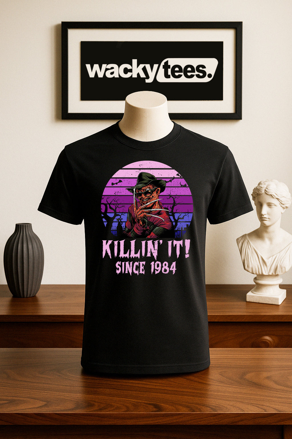 Killin It Since 84 Freddy Krueger Nightmare on Elm St Horror Terror Halloween Graphic Tee Shirt - Blackthorn 31