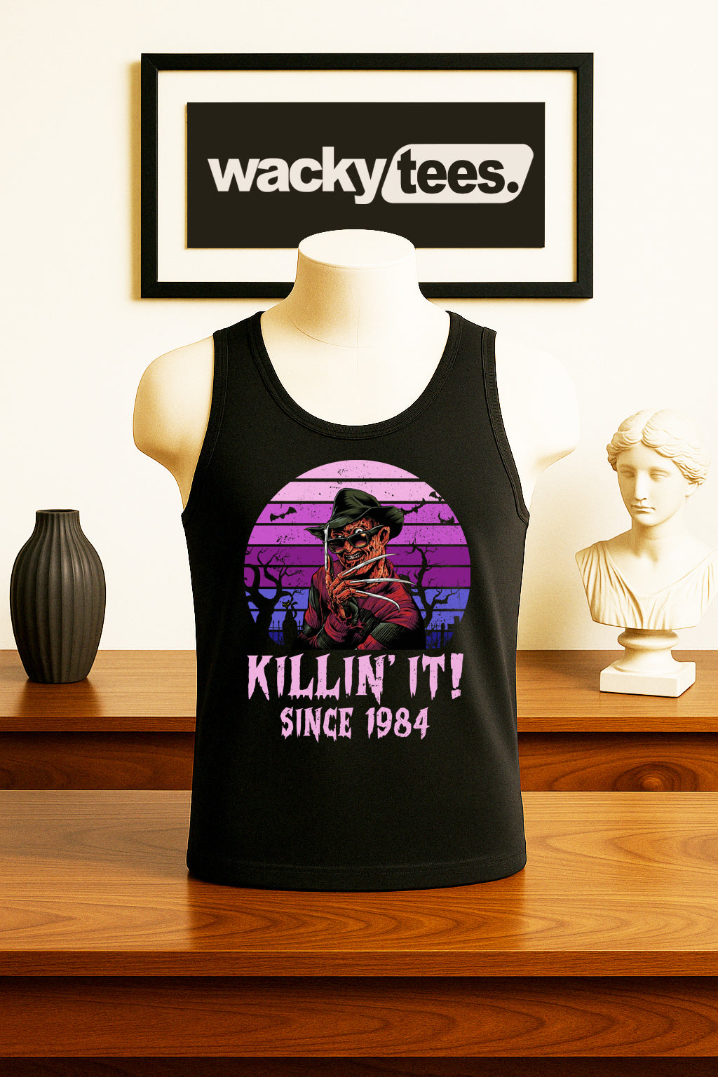 Killin It Since 84 Freddy Krueger Nightmare on Elm St Horror Terror Halloween Graphic Tee Shirt - Blackthorn 31