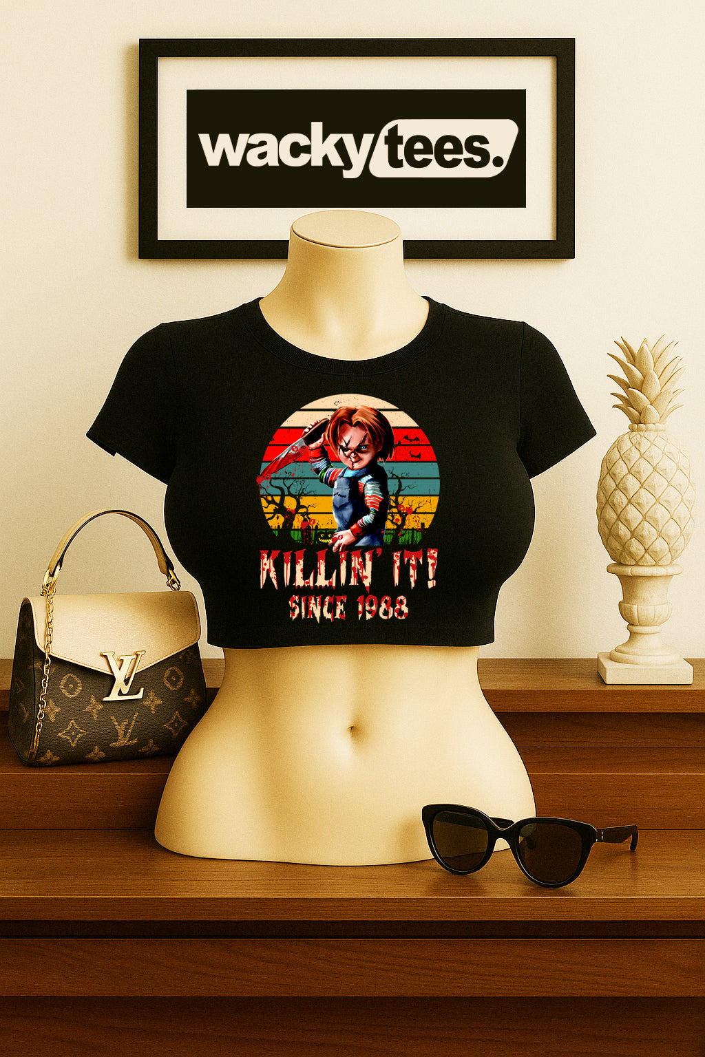 Killin It Since 88 Chucky Childs Play Horror Terror Halloween Graphic Tee Shirt - Blackthorn 31