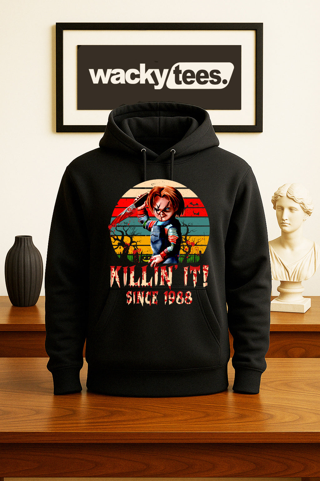Killin It Since 88 Chucky Childs Play Horror Terror Halloween Graphic Tee Shirt - Blackthorn 31