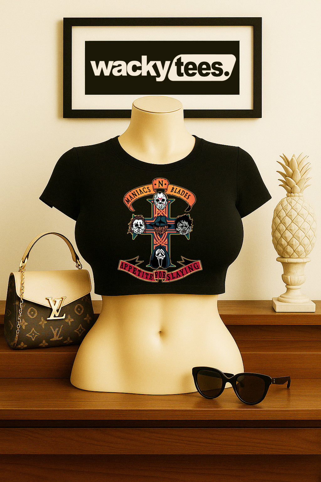 Maniacs N Blades Appetite For Slaying Horror Terror Halloween Graphic Tee Shirt - Blackthorn 31