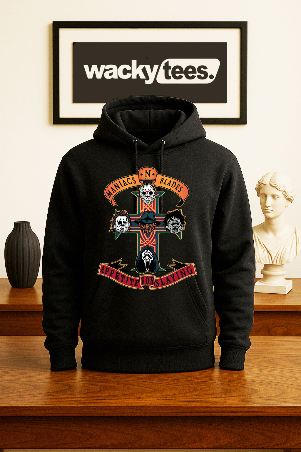 Maniacs N Blades Appetite For Slaying Horror Terror Halloween Graphic Tee Shirt - Blackthorn 31