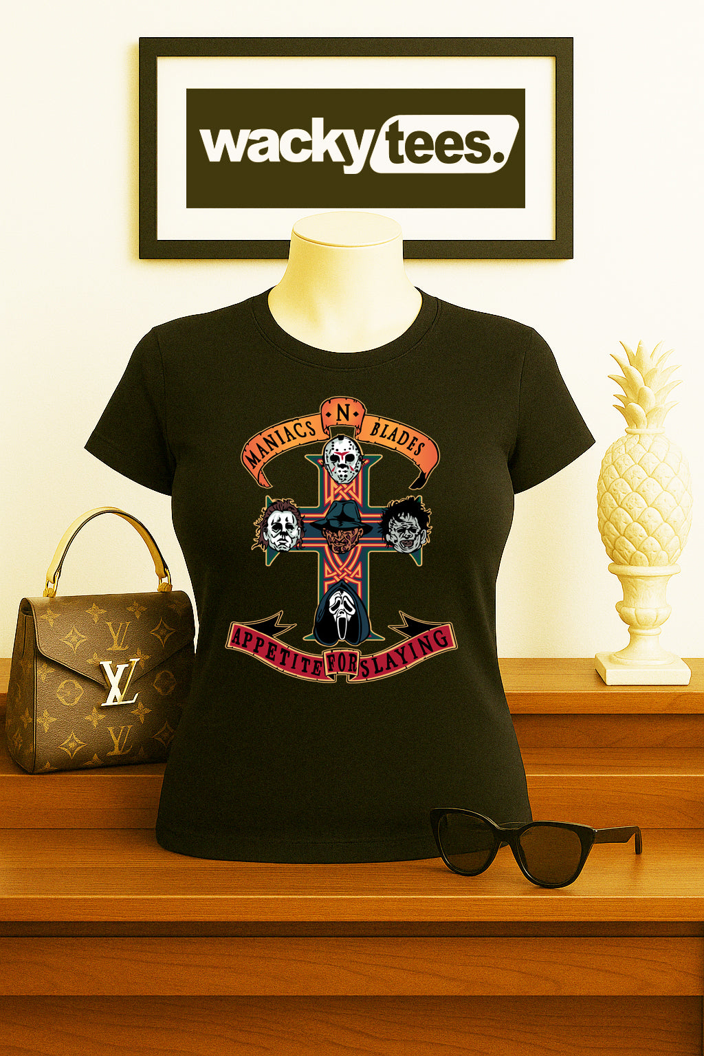Maniacs N Blades Appetite For Slaying Horror Terror Halloween Graphic Tee Shirt - Blackthorn 31