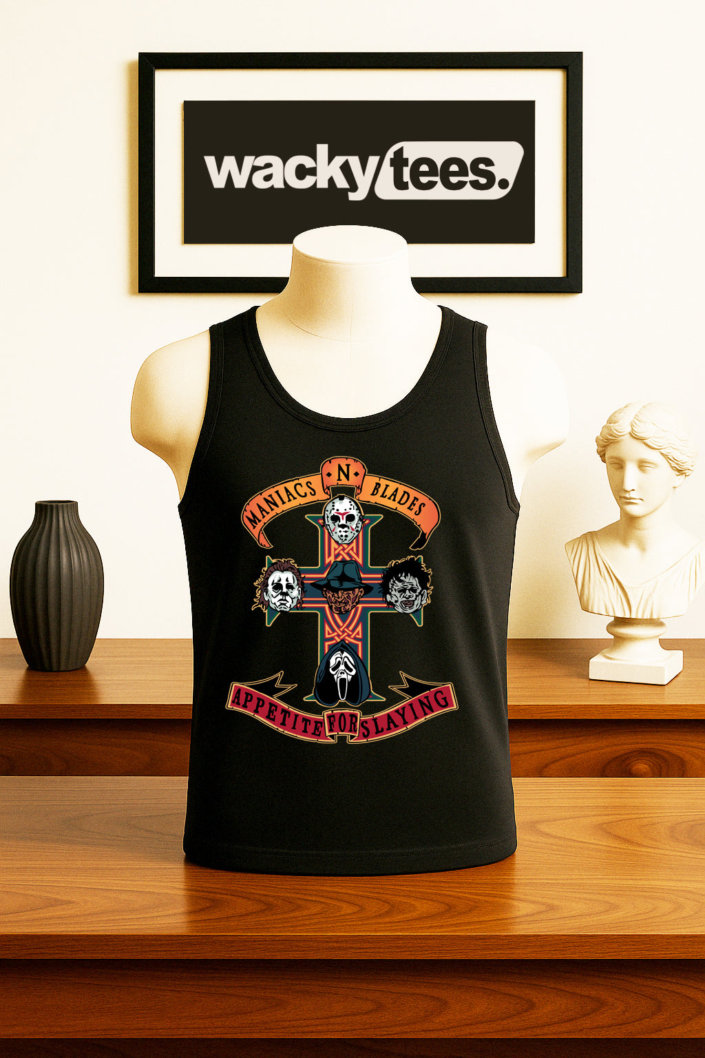 Maniacs N Blades Appetite For Slaying Horror Terror Halloween Graphic Tee Shirt - Blackthorn 31