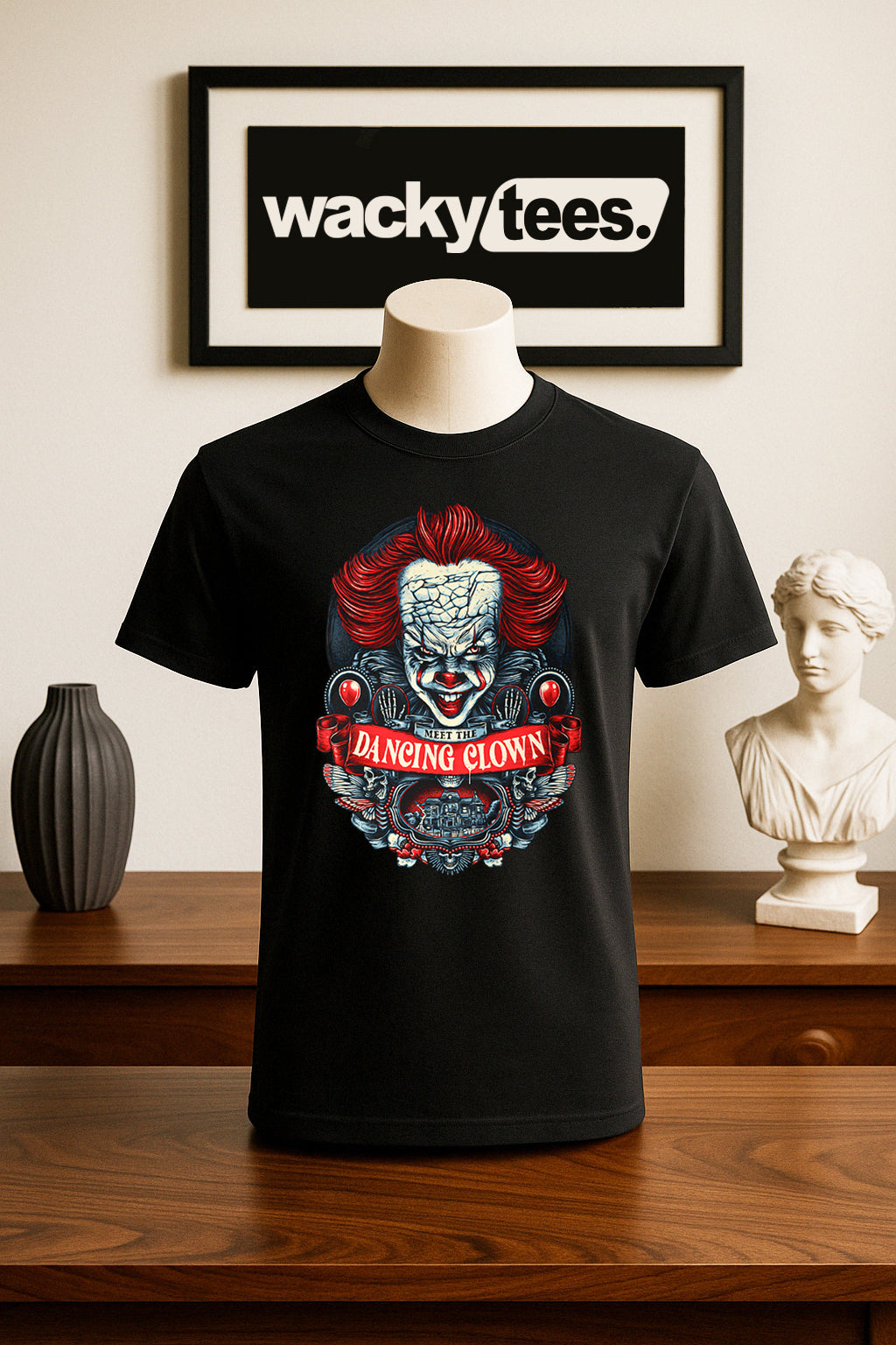 Meet The Dancing Clown Pennywise IT Horror Terror Halloween Graphic Tee Shirt - Blackthorn 31