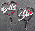 Billy & Stu Splatter Heart Earrings - Blackthorn 31