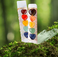 Green Witch Creations Chakra Heart Selenite Wand, a clear crystalline crystal for energy healing and chakra balancing.
