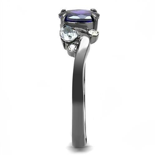 TK3169 - IP Light Black  (IP Gun) Stainless Steel Ring with AAA Grade - Blackthorn 31
