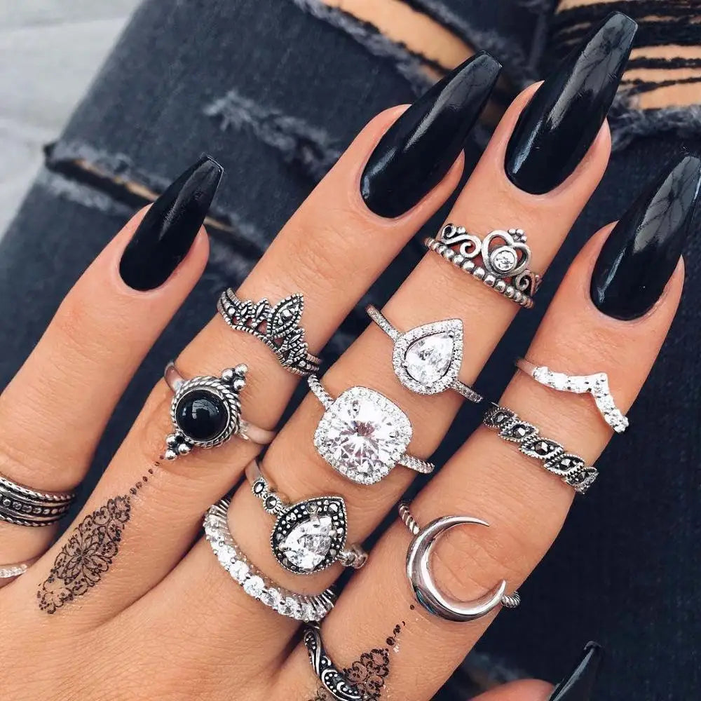 Bohemian Witchy Trendy Ring Sets - Blackthorn 31