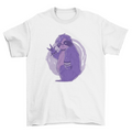 Emo sloth funny animal neon t-shirt