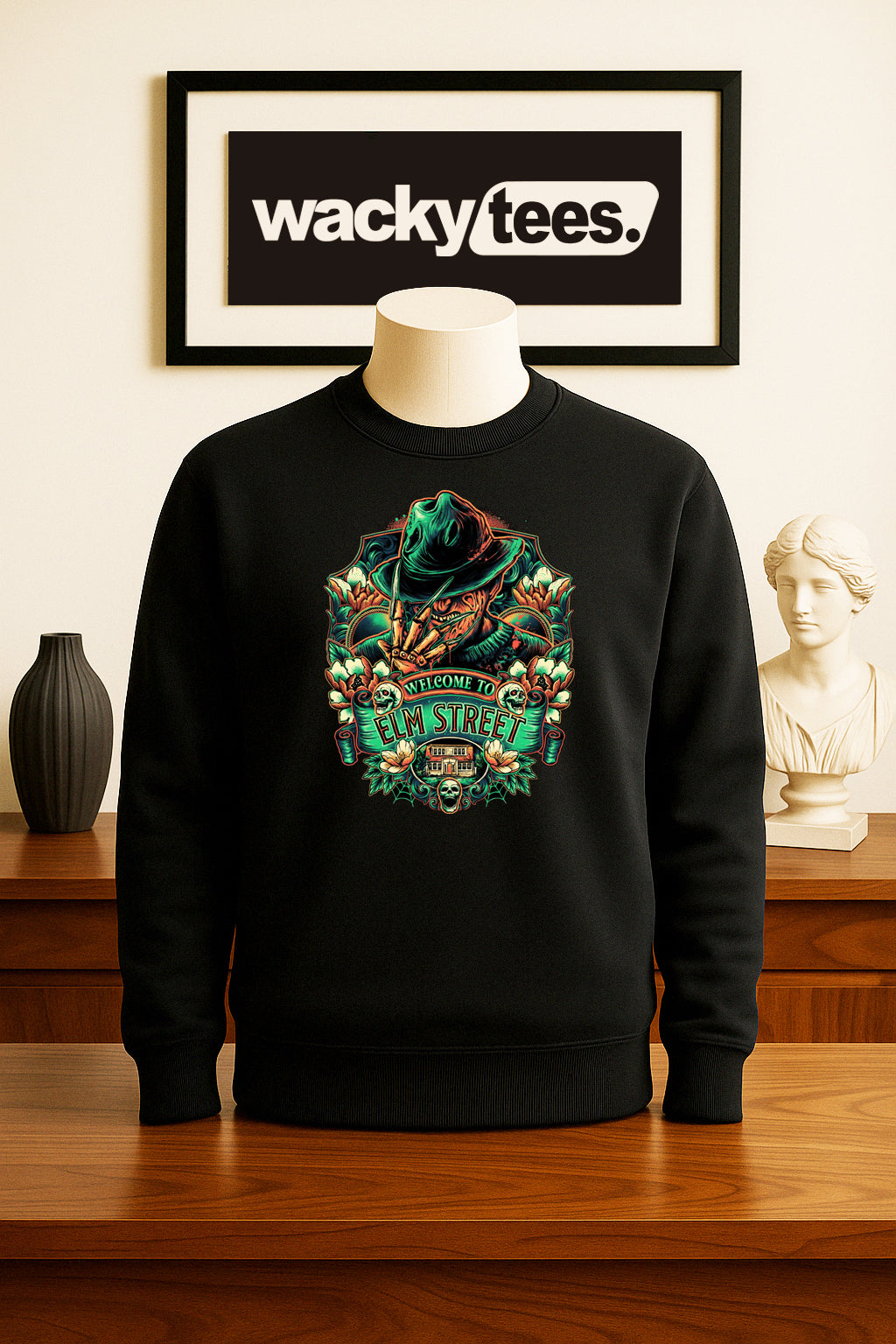 Welcome to Elm Street Freddy Krueger Horror Terror Halloween Graphic Tee Shirt - Blackthorn 31