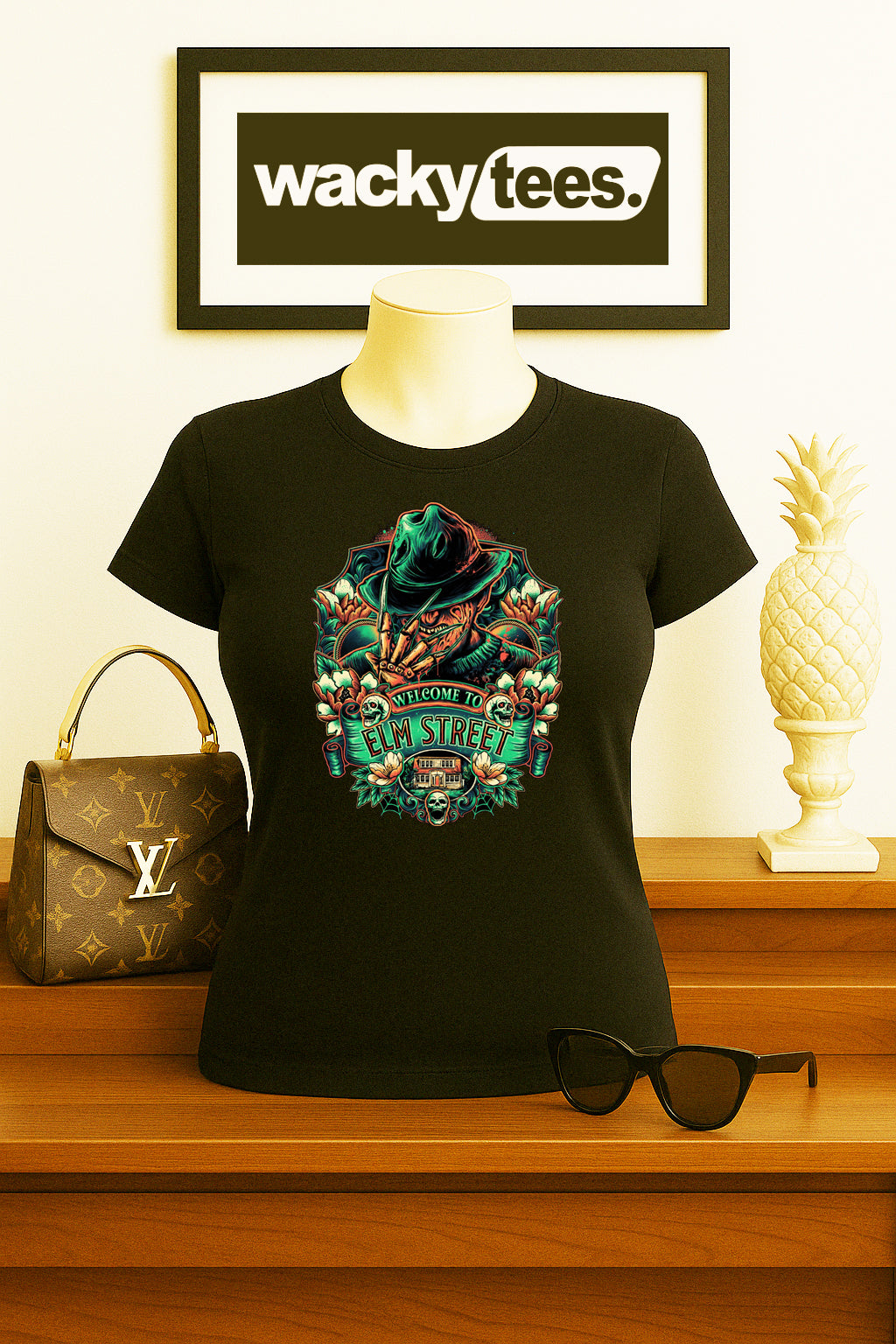 Welcome to Elm Street Freddy Krueger Horror Terror Halloween Graphic Tee Shirt - Blackthorn 31