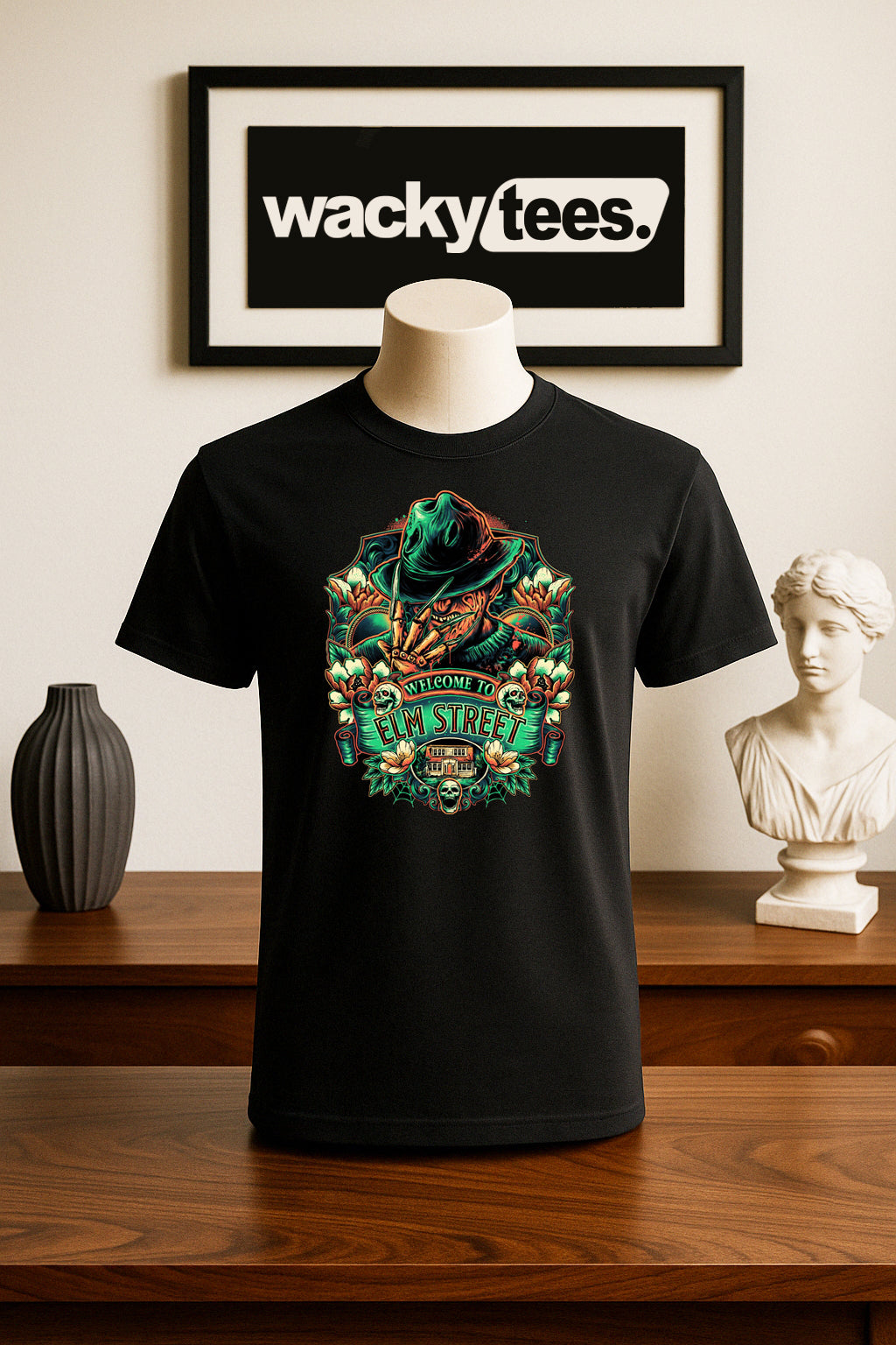 Welcome to Elm Street Freddy Krueger Horror Terror Halloween Graphic Tee Shirt - Blackthorn 31