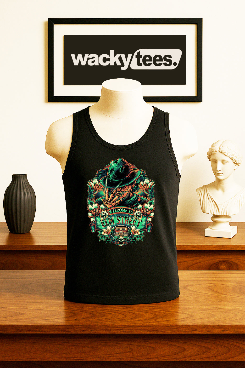 Welcome to Elm Street Freddy Krueger Horror Terror Halloween Graphic Tee Shirt - Blackthorn 31