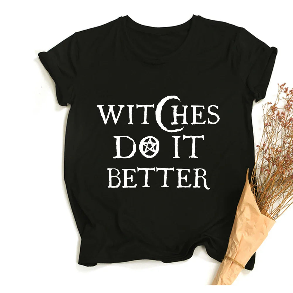 Witchy Quotes Crop Top T-Shirts - Blackthorn 31