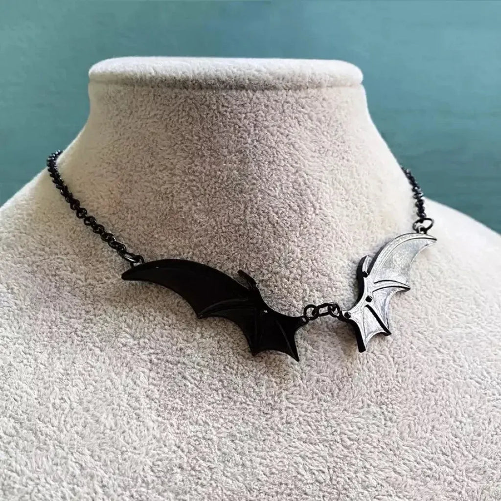 Gothic Vampire Bat Wing Choker Necklace - Blackthorn 31