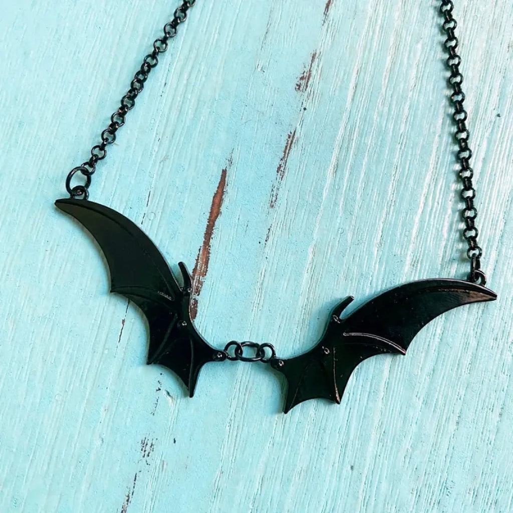 Gothic Vampire Bat Wing Choker Necklace - Blackthorn 31