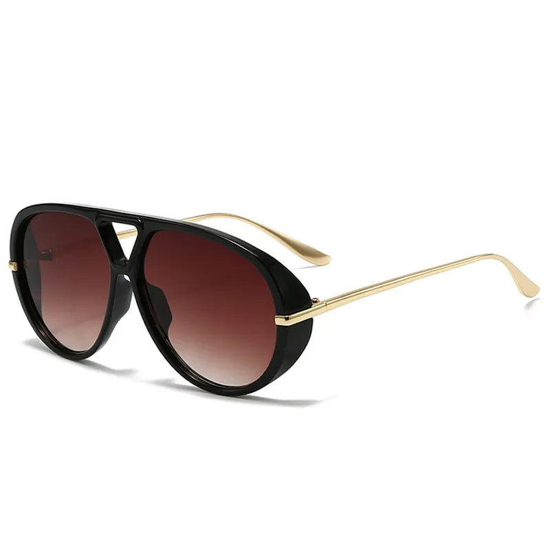 Aviator Fashion Sunglasses with Yellow Tinted Lenses
