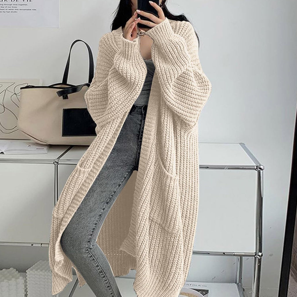 Idle Style Loose Thick Knitted Coat For Women - Blackthorn 31