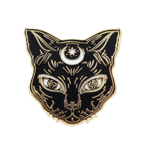 Luna the Black Cat - Enamel Cat Pin by Real Sic - Blackthorn 31