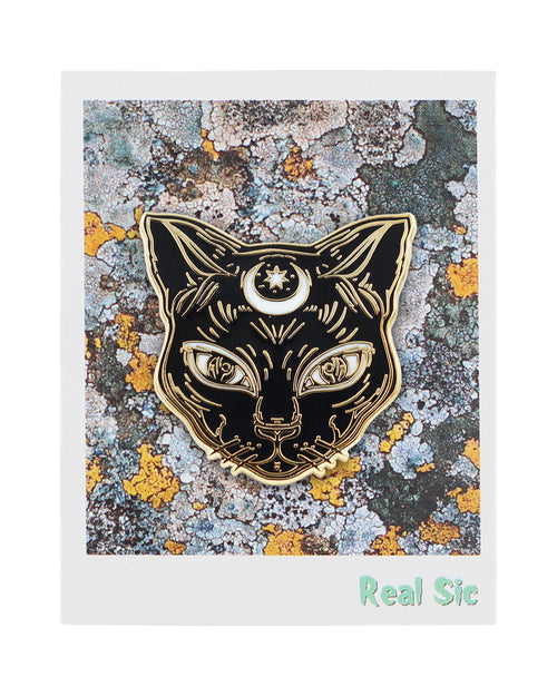 Luna the Black Cat - Enamel Cat Pin by Real Sic - Blackthorn 31