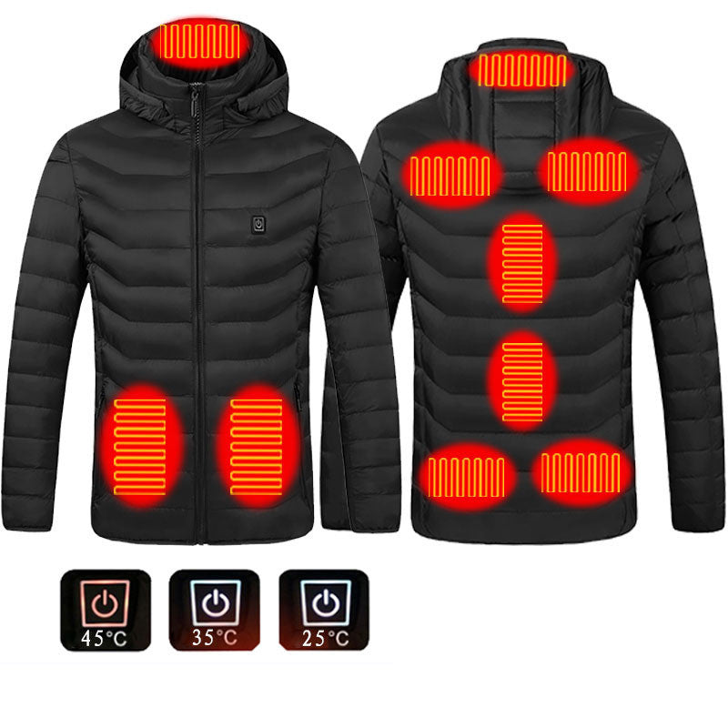 New Heated Jacket Coat USB Electric Jacket Cotton Coat Heater Thermal Clothing Heating Vest Men's Clothes Winter - Blackthorn 31