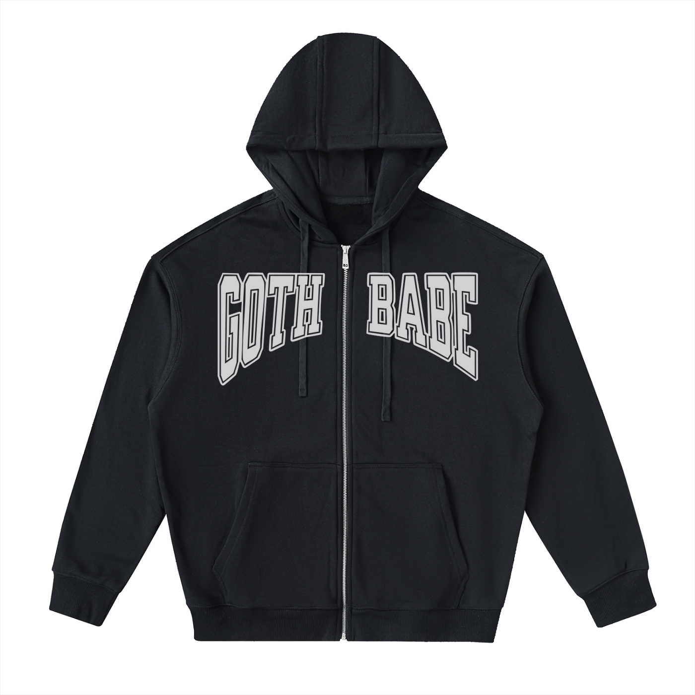 Drop-Shoulder Zip Up Hoodie