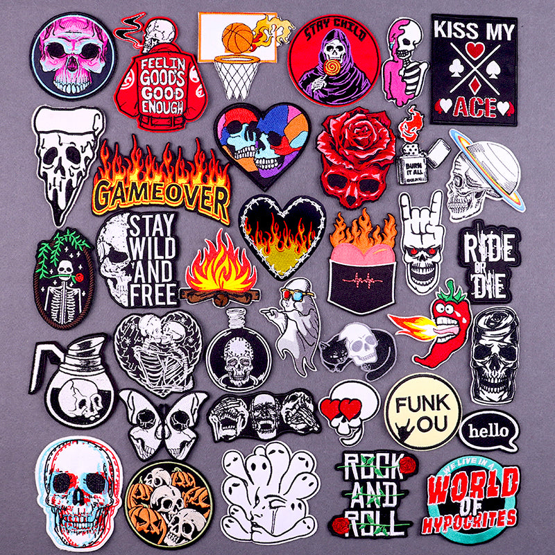 Punk Ghost Embroidered Sticker - Blackthorn 31