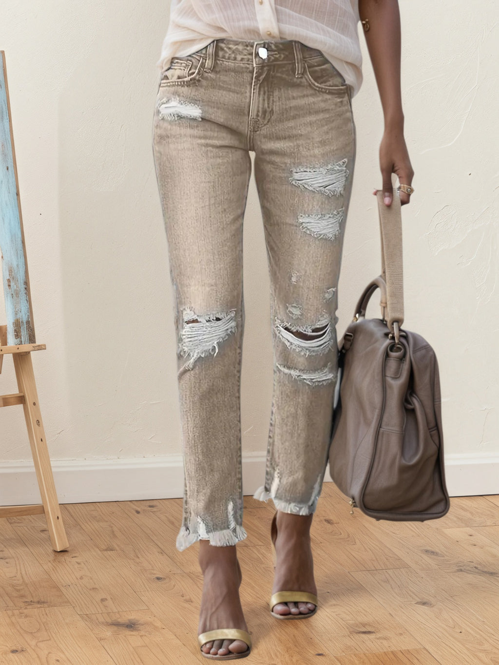 New Women's Fashion Ripped jeans - Blackthorn 31