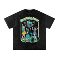 Goth Cloth Co. Easy Bake Coven acid-washed oversized T-shirt with bold graphic print, relaxed fit, and distressed style.