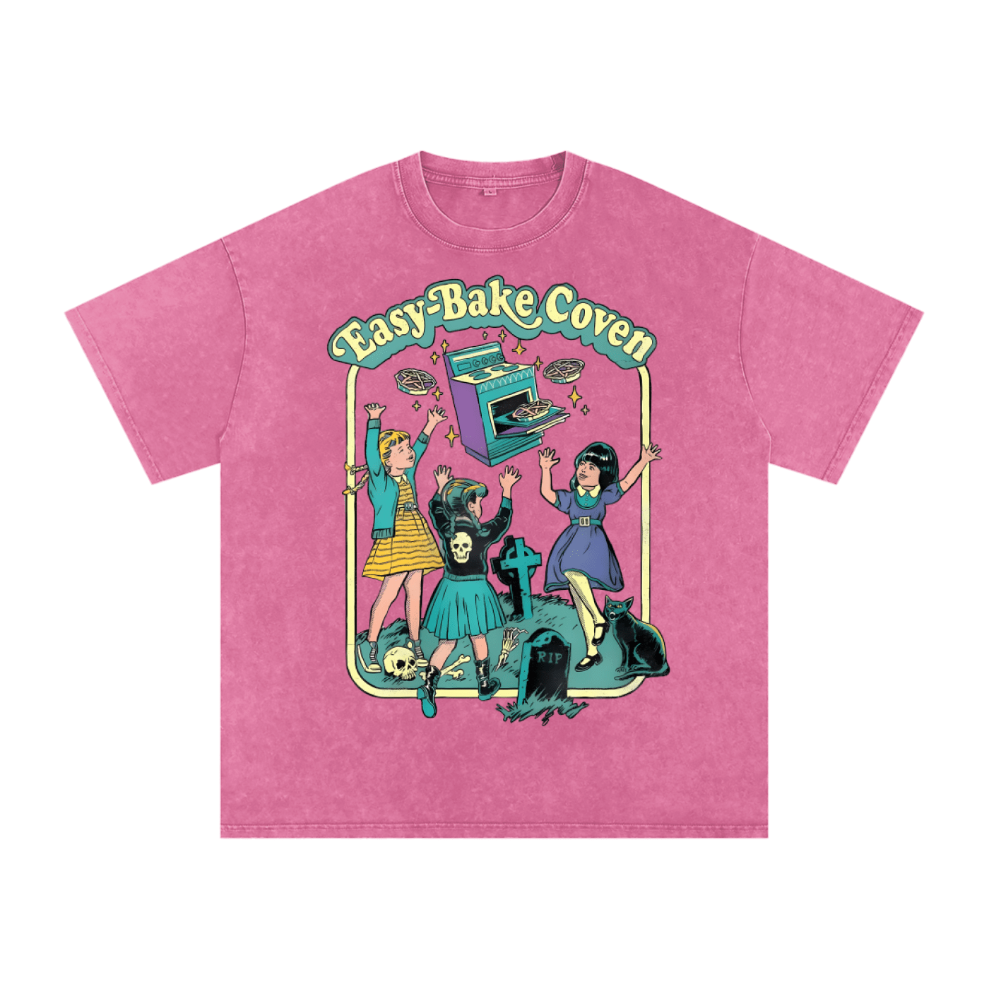 Easy Bake Coven Acid Washed Oversized Tee