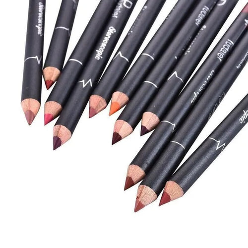 12Pcs Women Waterproof Lipstick Long Lasting Matte Lip Liner Pencil Lip Pen Set - Blackthorn 31