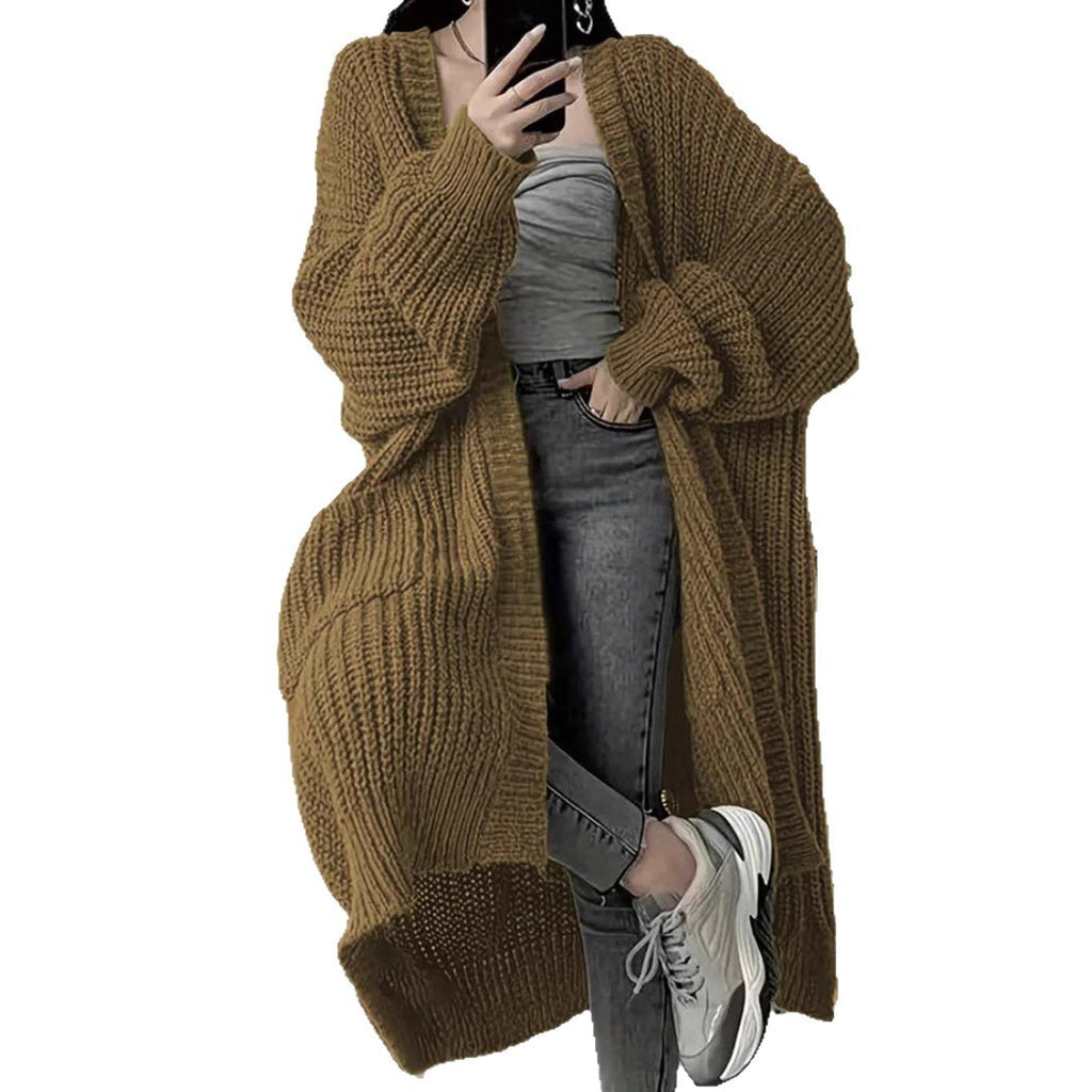 Idle Style Loose Thick Knitted Coat For Women - Blackthorn 31