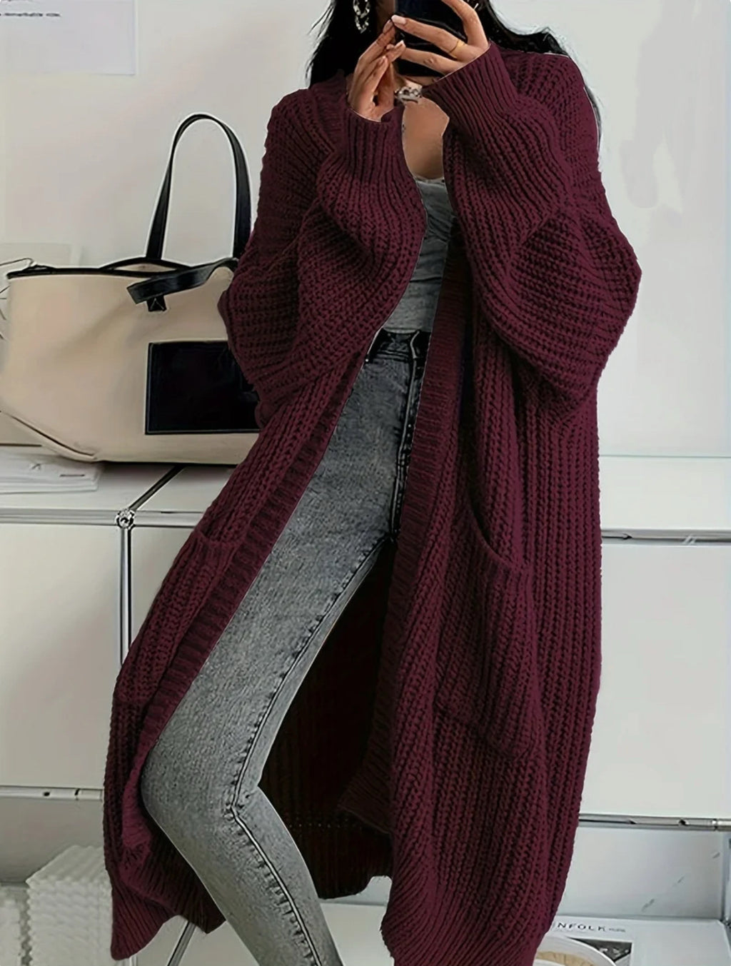 Idle Style Loose Thick Knitted Coat For Women - Blackthorn 31