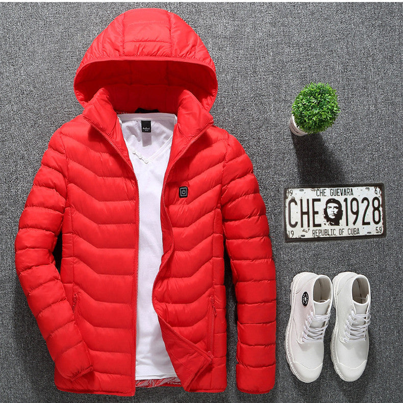 New Heated Jacket Coat USB Electric Jacket Cotton Coat Heater Thermal Clothing Heating Vest Men's Clothes Winter - Blackthorn 31