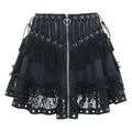 Punk Vintage High-Waist Skirt – Kawaii Harajuku Gothic Mini - Blackthorn 31
