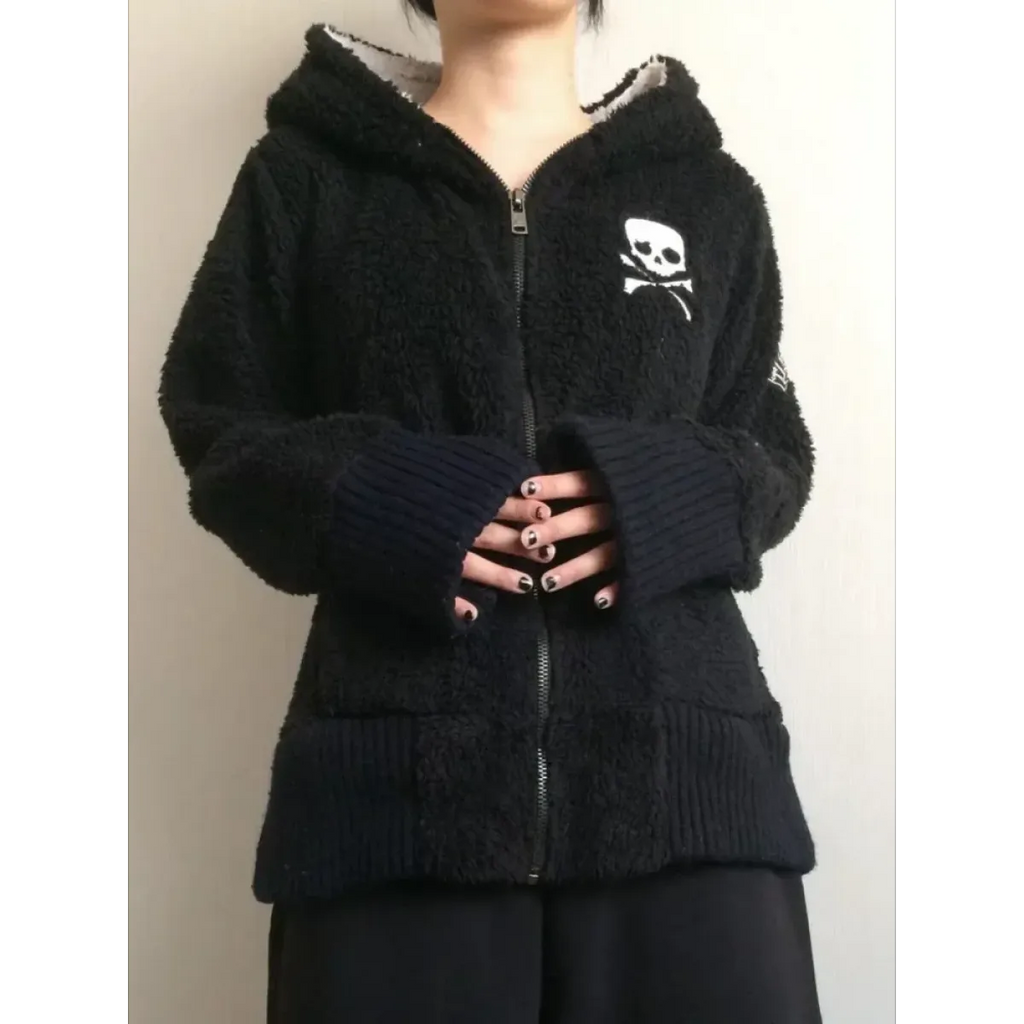 Harajuku Grunge Skull Zip Hoodie - Blackthorn 31