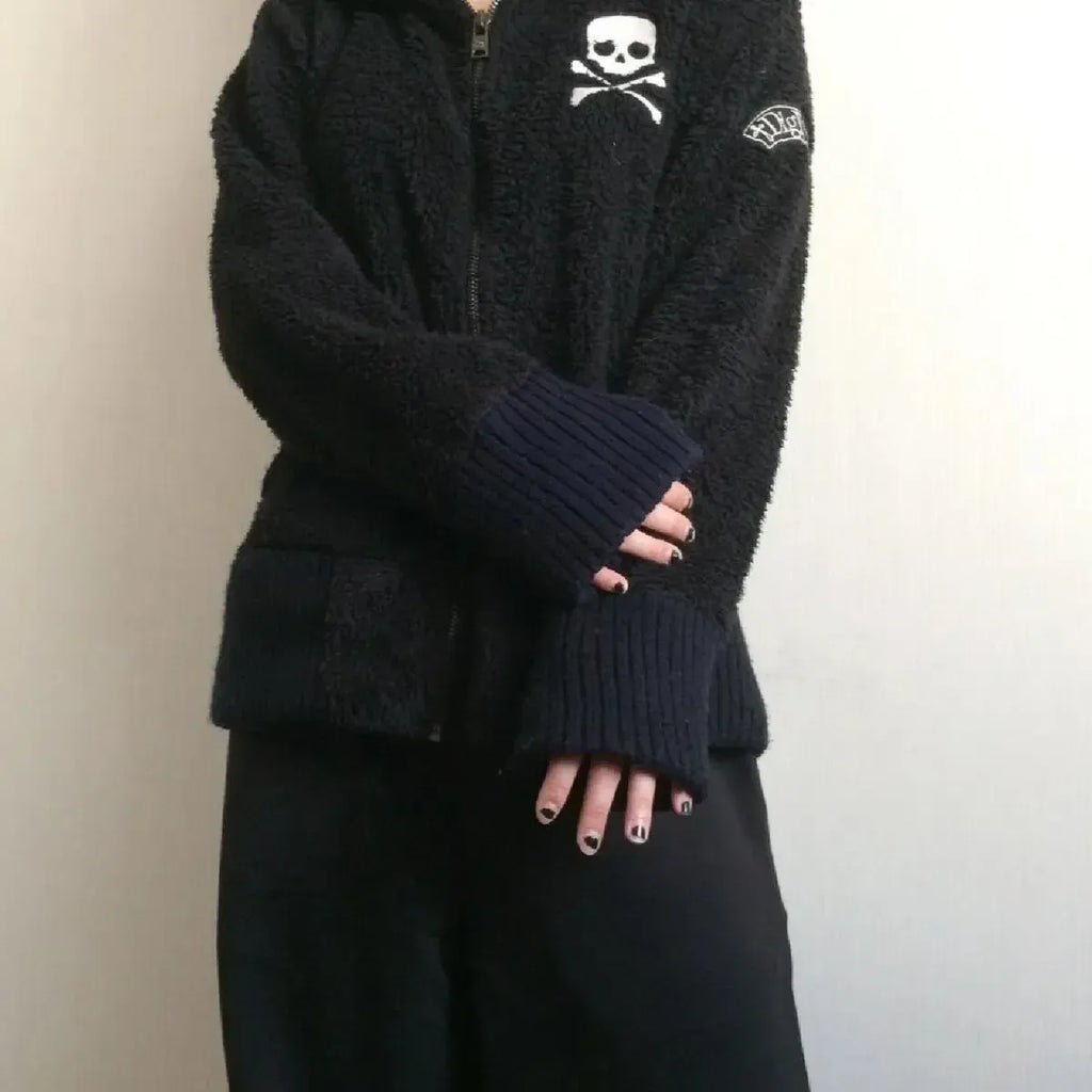Harajuku Grunge Skull Zip Hoodie - Blackthorn 31