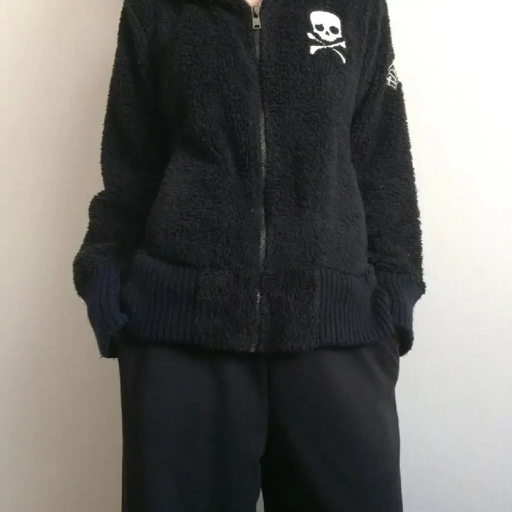 Harajuku Grunge Skull Zip Hoodie - Blackthorn 31