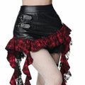 Plaid Gothic PU Leather Skirt – Harajuku Y2K Lace Aesthetic - Blackthorn 31