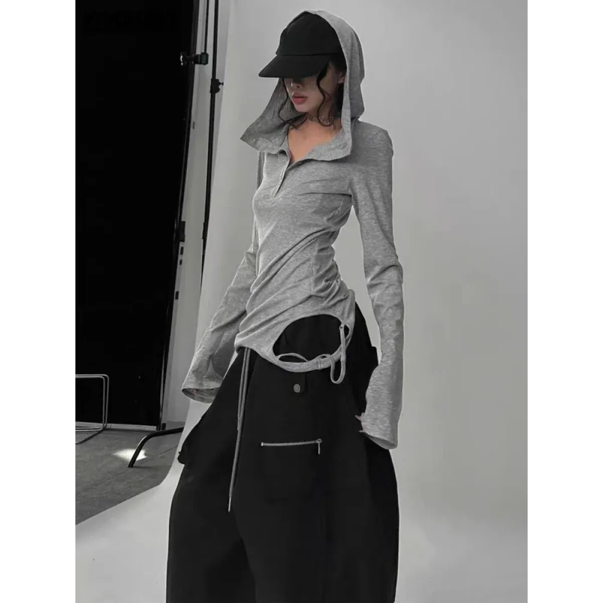 Harajuku Punk Style Hooded Shirt - Blackthorn 31