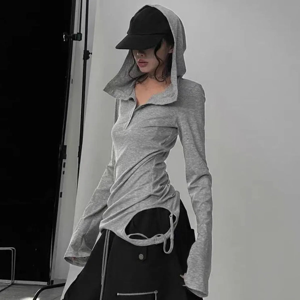 Harajuku Punk Style Hooded Shirt - Blackthorn 31