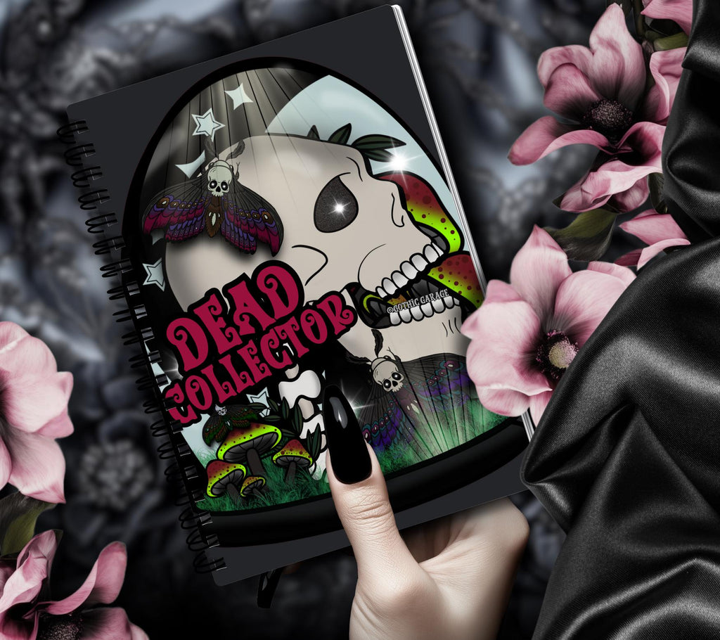 Dead Collector Reusable Sticker Book -  9x6 Album for Organizing your Oddities & Curiosities Stickers, Choose Glossy or Holographic