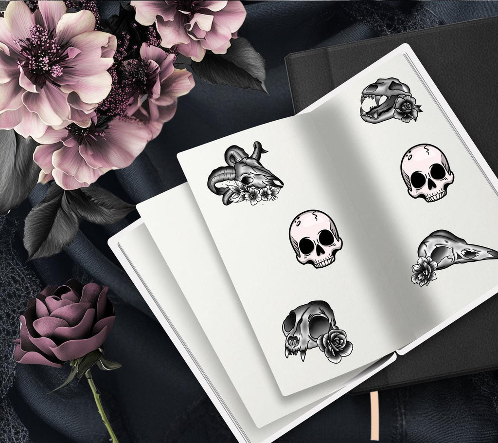 Dead Collector Reusable Sticker Book -  9x6 Album for Organizing your Oddities & Curiosities Stickers, Choose Glossy or Holographic