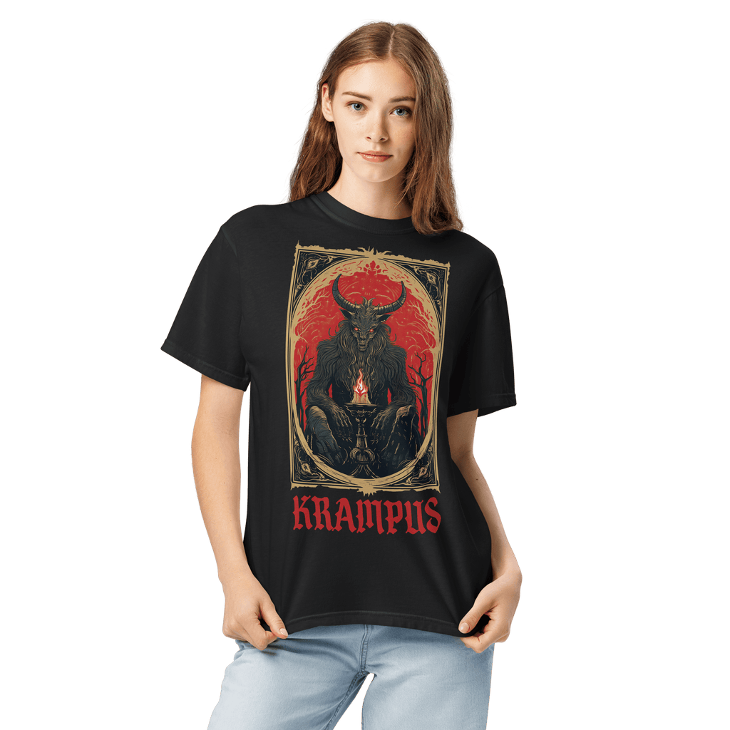 Krampus Tarot Unisex Comfy Tee - Blackthorn 31